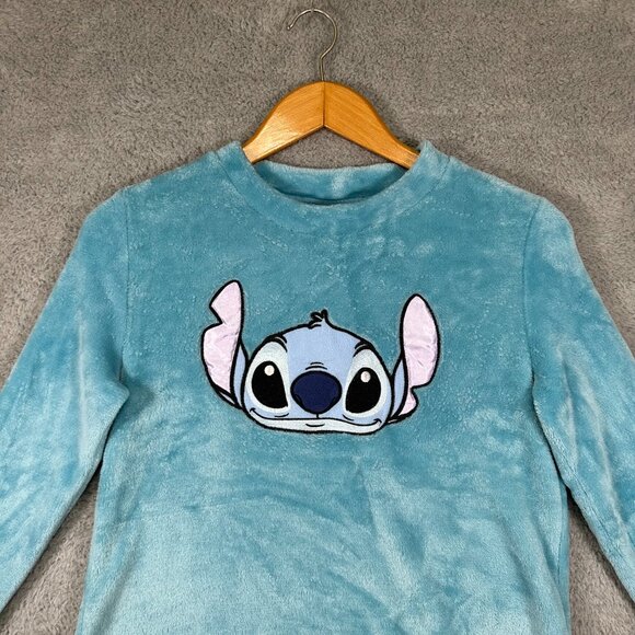 Stitch Disney Fleece Top Kids Sleepwear Size S - Picture 3 of 11